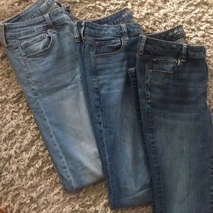 3-pair bundle American Eagle Skinny Kick 10 LONG